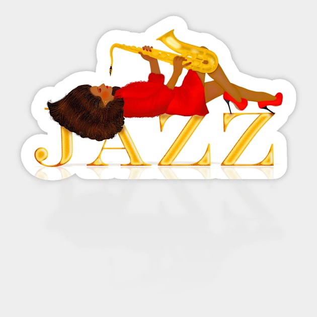 The jazz girl 1 Sticker by YamyMorrell